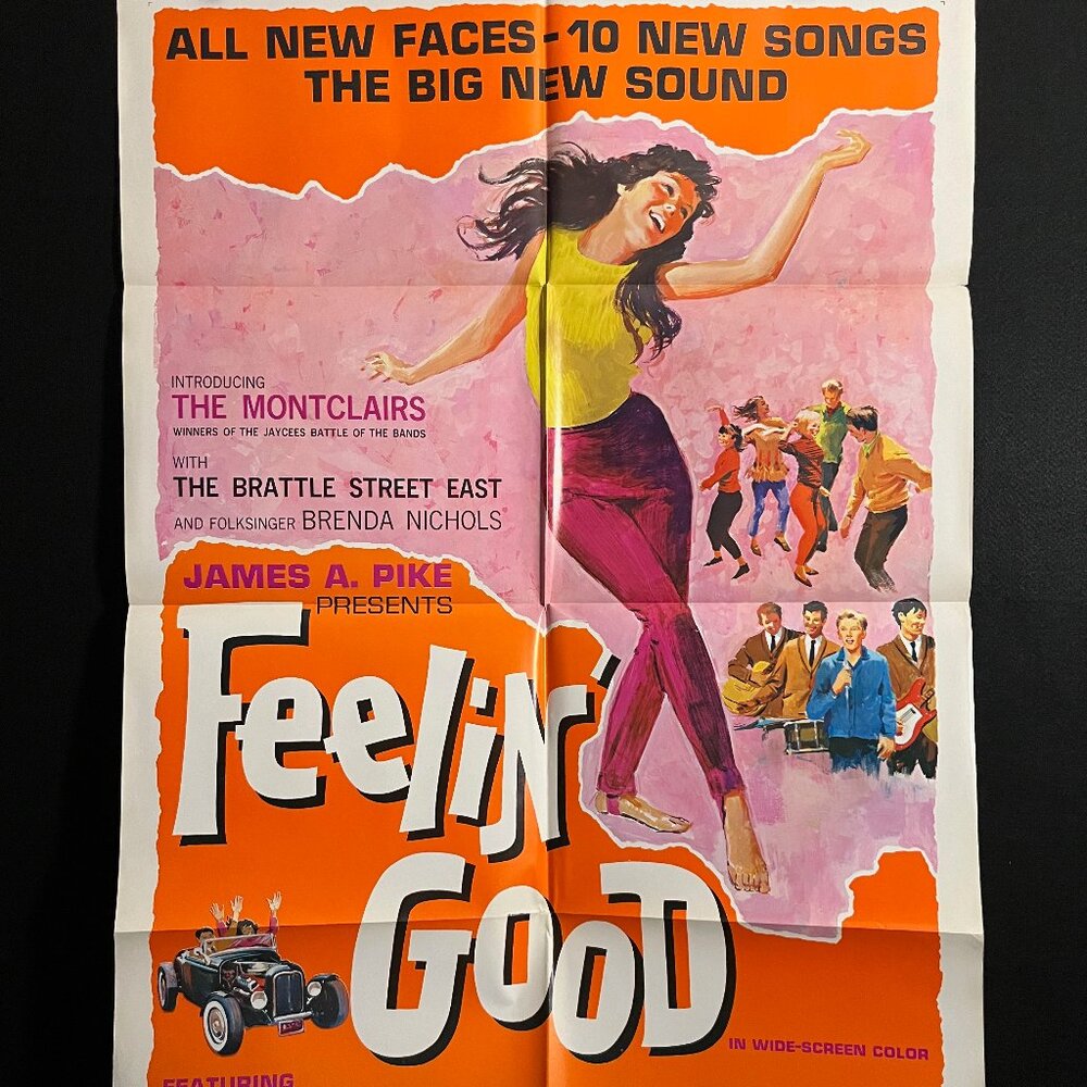Feelin' Good 1966 One Sheet Movie Poster Rock & Roll Musical Travis Pike